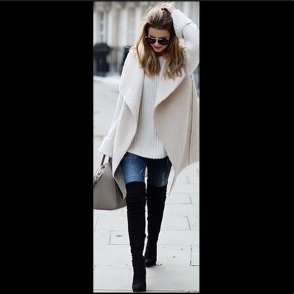 Stuart Weitzman Black Suede Highland Over-the-Knee High Heel Boot 8.5 - Picture 4 of 16